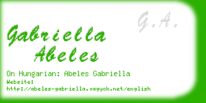 gabriella abeles business card